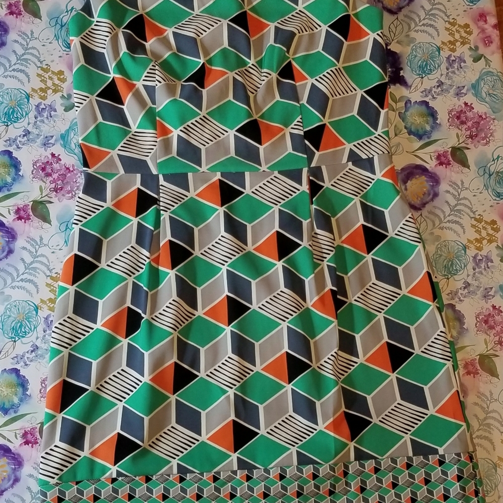 Dress Barn Geometric Dress Size 10